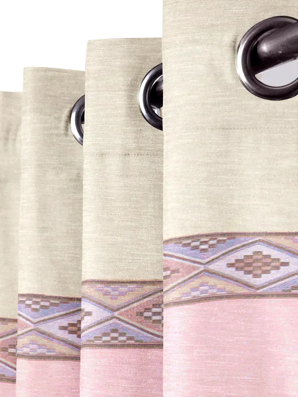 Pack_of_2_Cotton_Silver-Rose_Pink_Arizona_ikatee_Collection_Curtain_Set_for_Window_and_Door