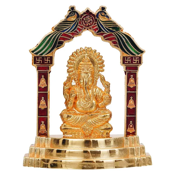 Gold_Metal_Ganesh_Idol_Ganesha_Ganpati_Murti_Home_And_Office_Diwali_Gift_Item_Decorative_Showpiece