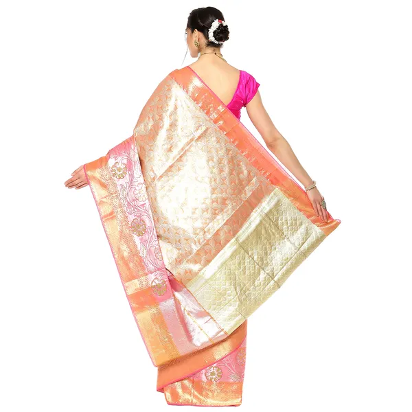Light_Peach_Kanchi_Silk_Banarasi_Sarees_For_Women