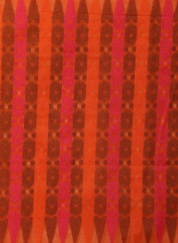 Orange_Silk_Blend_Banarasi_Sarees_For_Women