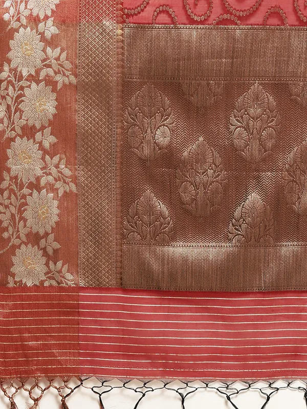 Red_Masrise_Cotton/Cotton_Banarasi_Sarees_For_Women