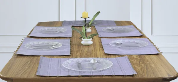 Pack_of_6_Piece_PolySilk_Purple_Hola_Zari_Stripe_With_Zari_Tassel_Collection_Place_Mat_For_Dining_Room_and_Living_Room