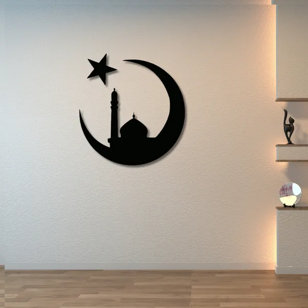 Metal_Wall_Art_for_Home_Decoration__|_Moon_Mosque__|_Black