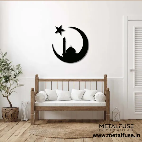 Metal_Wall_Art_for_Home_Decoration__|_Moon_Mosque__|_Black