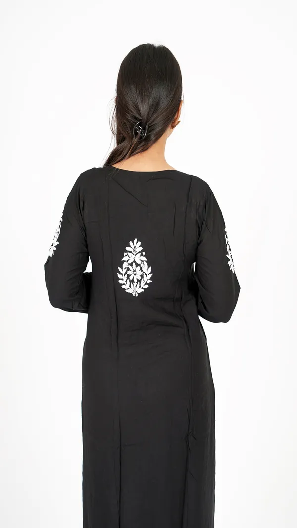 Black_Modal_Silk_Casual_Long_Kurti_For_Women