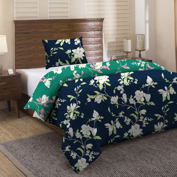 Microfiber_Reversible_Single_Bed_AC_Duvet_Cover_with_1_Pillow_Cover_for_Comforter_Green_&_Navy_Blue