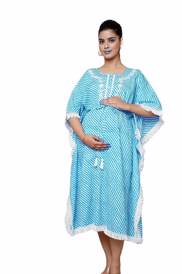 Maternity_Wear_Cotton_Printed_Kaftan_with_Tie_Ups_for_More_Comfort