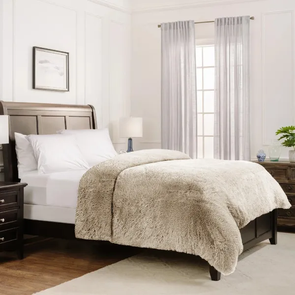 Cozy_Brown_Fluffy_Fur_Single_Bed_Duvet_Blanket_Cover