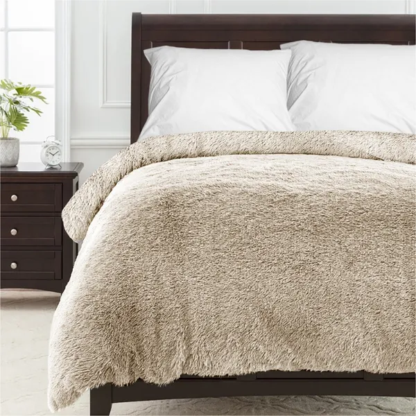 Cozy_Brown_Fluffy_Fur_Single_Bed_Duvet_Blanket_Cover