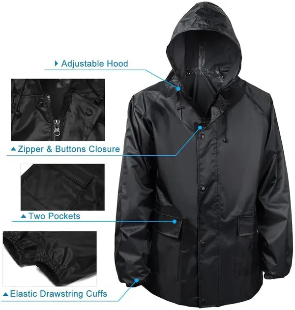 Solid_Black_Unisex_Raincoat_Jacket|_Fashion_Forward_&_Comfortable_Clothing_|