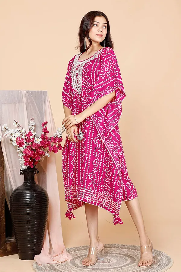 Pink_Bandhej_Printed_Heavy_Work_Kaftan_for_this_Festive_Season