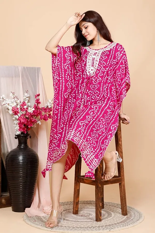 Pink_Bandhej_Printed_Heavy_Work_Kaftan_for_this_Festive_Season