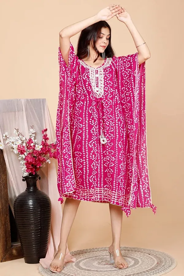Pink_Bandhej_Printed_Heavy_Work_Kaftan_for_this_Festive_Season