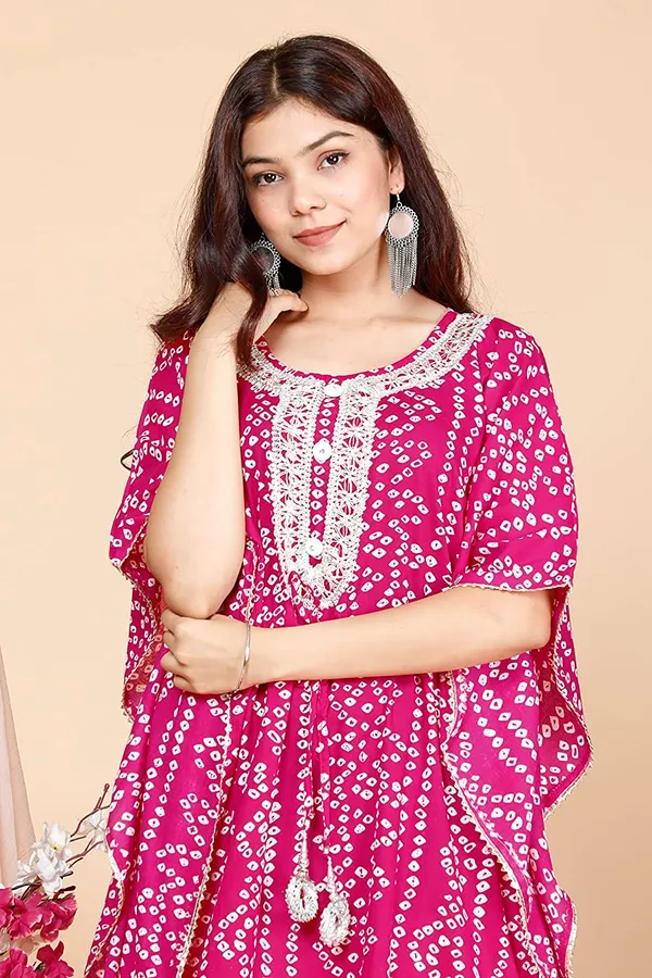 Pink_Bandhej_Printed_Heavy_Work_Kaftan_for_this_Festive_Season