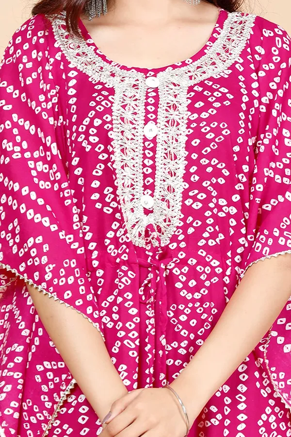 Pink_Bandhej_Printed_Heavy_Work_Kaftan_for_this_Festive_Season