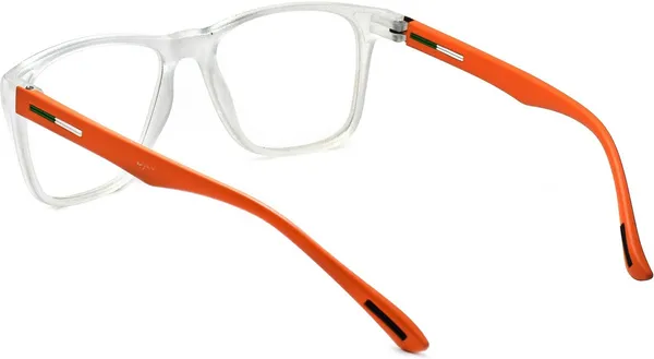 Transparent,Orange_Full_Rim_Square_Frame_(54_Mm)_-_For_Unisex