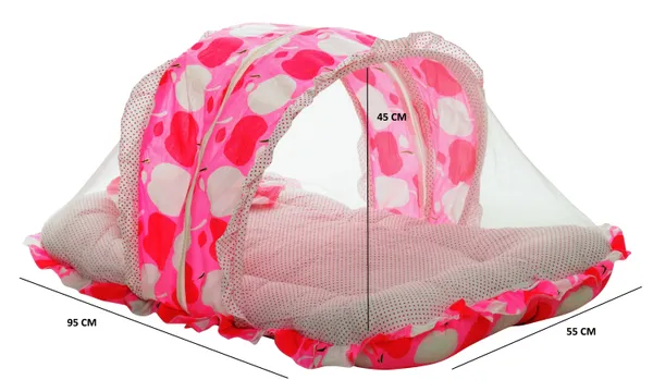 Jumbo_Extra_Large_Baby_Bedding_Set_with_Mosquito_net_and_Pillow_(0-20_Months)_(Pink)