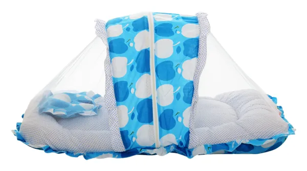 Jumbo_Extra_Large_Baby_Bedding_Set_with_Mosquito_net_and_Pillow_(0-20_Months)_(Blue)