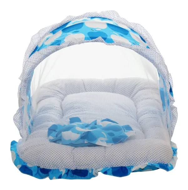 Jumbo_Extra_Large_Baby_Bedding_Set_with_Mosquito_net_and_Pillow_(0-20_Months)_(Blue)