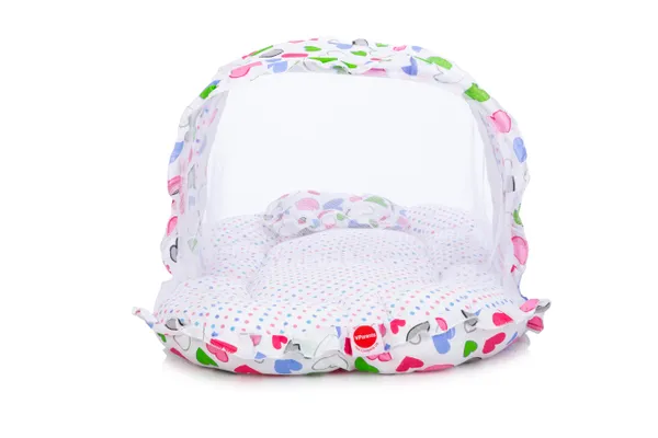 Heart_Jumbo_Extra_Large_Baby_Bedding_Set_with_Mosquito_net_and_Pillow_(Pink)_0-20_Months_(Pink)