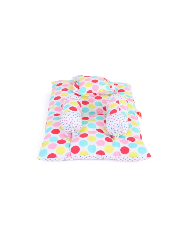 mite_Baby_4_Piece_Bedding_Set_with_Pillow_and_Bolsters(Polka_dots)