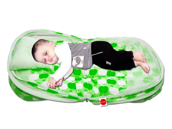 Cheeky_Cheeky_Baby_Feeding_Pillow_Bedding_Set_with_Mosquito_net_and_Sleeping_Bag_Combo_(Green)