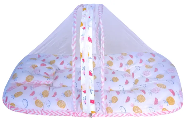 Fruity_Baby_Bedding_Set_with_Mosquito_net_and_Pillow_(Pink)