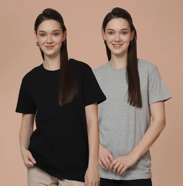 Women_Black_&_Grey_Round_Neck_Oversized_Tshirt