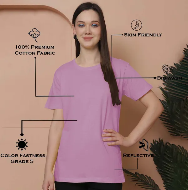 Women_Red_&_Purple_Round_Neck_Oversized_Tshirt