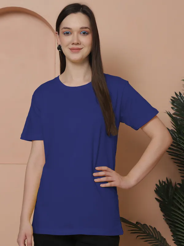 Women_Blue_&_Purple_Round_Neck_Oversized_Tshirt