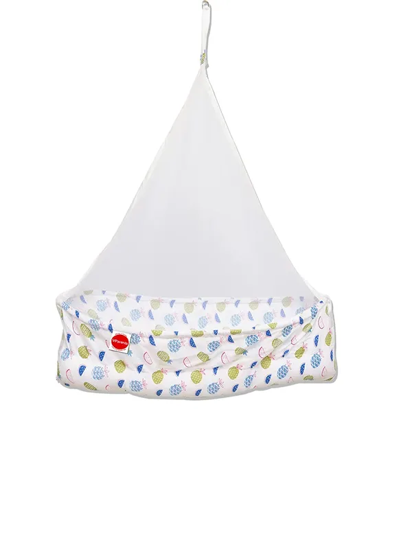 Fruity_Baby_Cradle_with_Attached_Bed_and_Mosquito_net_(Blue)