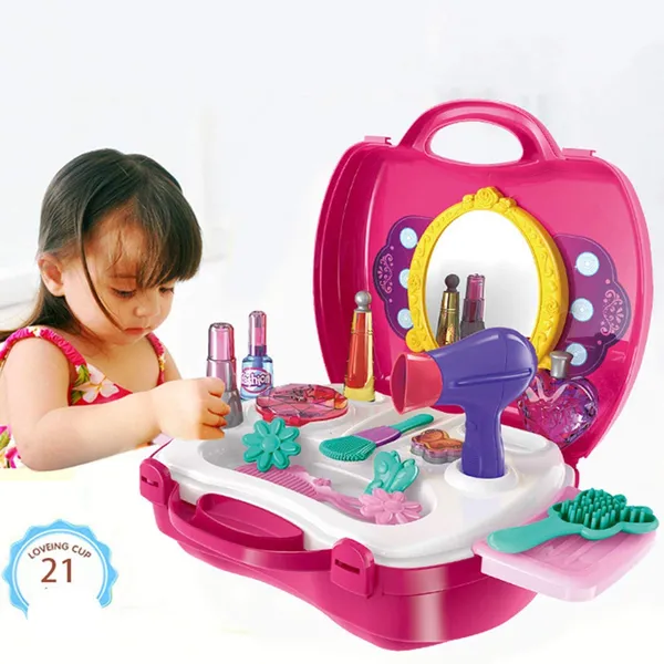 Beauty_Makeup_Kit_for_Doll_Girls_Cosmetic_Set_Kit_Hair_Salon_with_21_PCS_Makeup_Accessories_Portable_Pretend_Play_Fashion_Set_Toy_for_Kids_Hair_Salon_-_()