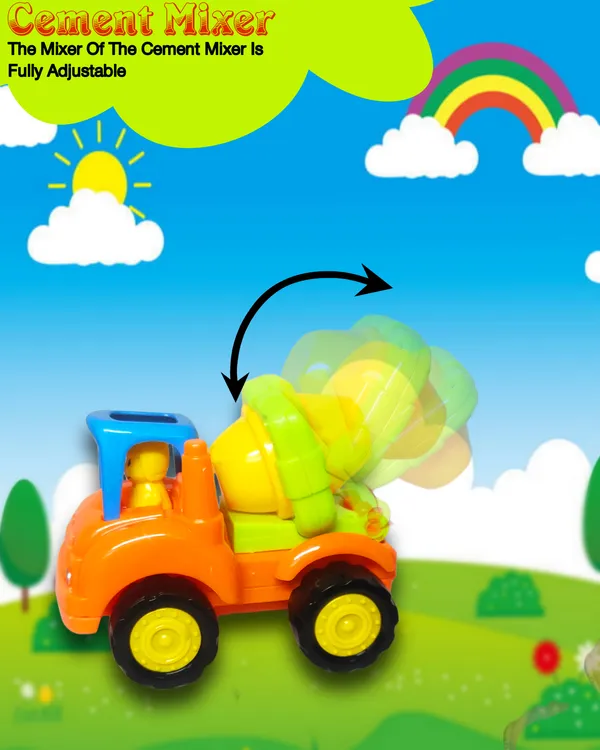 __Friction_Powered_Mini_Construction_Vehicles_Unbreakable_Automobile_Push_and_Go_Car_Tractor,_Bulldozer,_Cement_Mixer_Truck,_Dumper_for_1_2_3_Year_Old_Boy_Girl_Toddler_Baby_Kid_Gift_-Pack_of_4_-_Multicolor