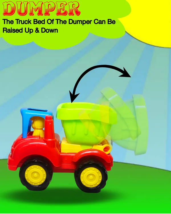 __Friction_Powered_Mini_Construction_Vehicles_Unbreakable_Automobile_Push_and_Go_Car_Tractor,_Bulldozer,_Cement_Mixer_Truck,_Dumper_for_1_2_3_Year_Old_Boy_Girl_Toddler_Baby_Kid_Gift_-Pack_of_4_-_Multicolor