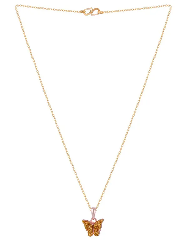 Gujju_Butterfly_Shape_Pendant_Chain_Necklace_For_Women_And_Girls