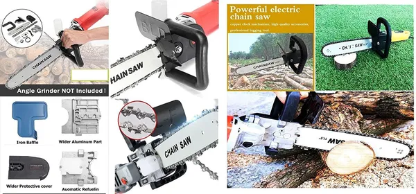 11.5"_Chain_Saw_Attachment_For_Angle_Grinder_Corded_Chainsaw_(Without_Battery)