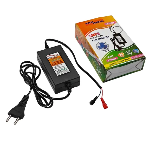 12V Bike Battery Charger UPS Adaptor 14V 2Amp DC SMPS  12v Ah with Battery Thimble for Bike, Car, Scooty and Electronic Battery 