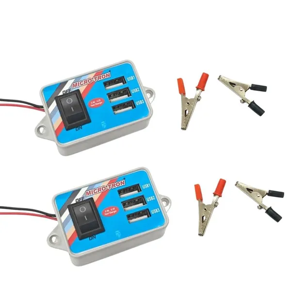 12v/24v DC Mobile Charger USB Ports with 52MM Clip  amp for Bike, Car, Truck 12 Volt 24 Volt Mobile Charging Adaptor 