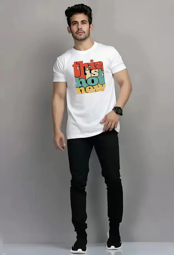 White_Printed_Half_Sleeve_Cotton_T-Shirt_For_Men