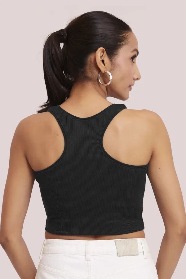 Black_V-Neck_Slim_Fit_Ribbed_Knit_Tank_Cut_Out_Back_Crop_Tops_For_Women