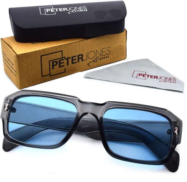 Transparent,Black_Retro_Square_Sunglasses_-_For_Unisex