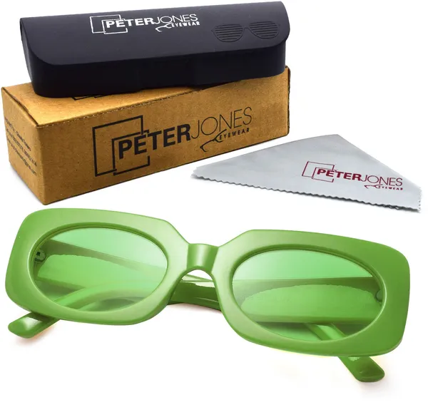 Green_Retro_Square_Sunglasses_-_For_Women