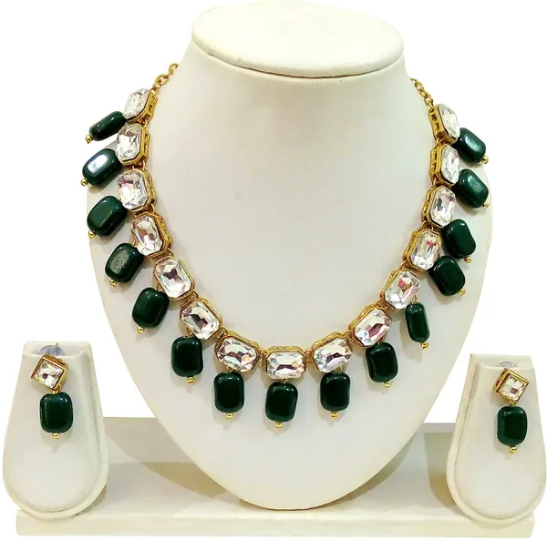 Antique_Green_Beads_And_Alloy_Jewellery_Set_For_Women_|_Necklace_And_Earings