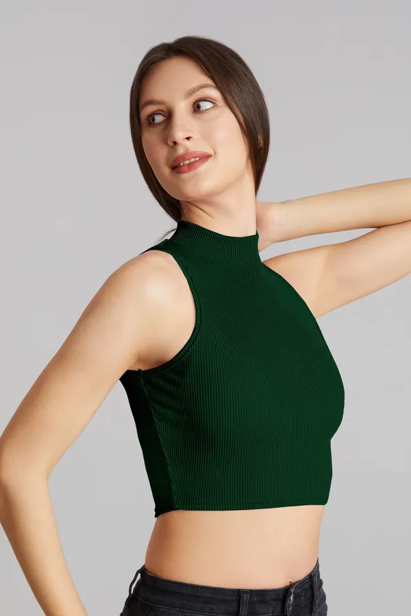 High_Neck_Sleeveless_Ribbed_Slim_Fit_Tank_Top