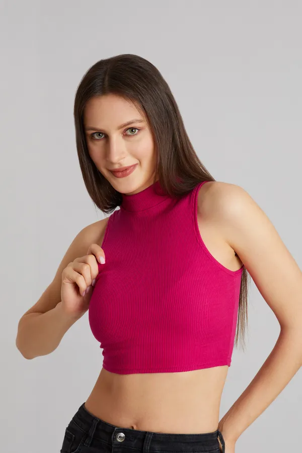 High_Neck_Sleeveless_Ribbed_Slim_Fit_Tank_Top