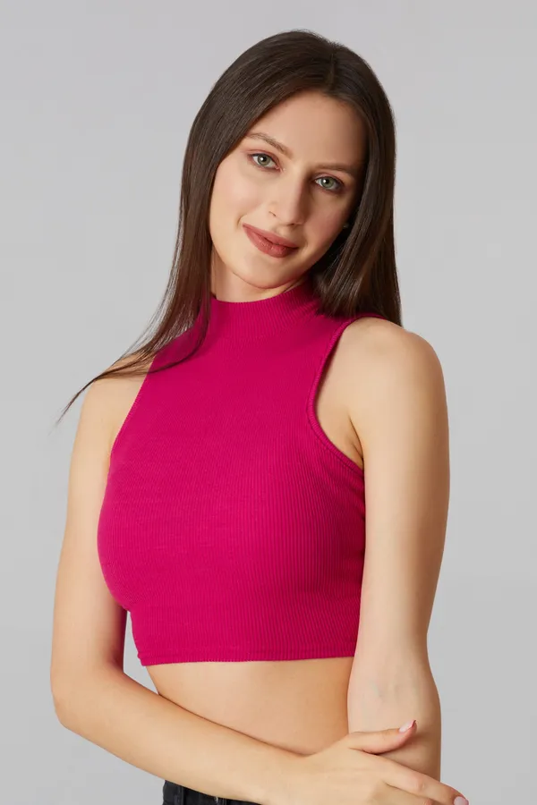 High_Neck_Sleeveless_Ribbed_Slim_Fit_Tank_Top