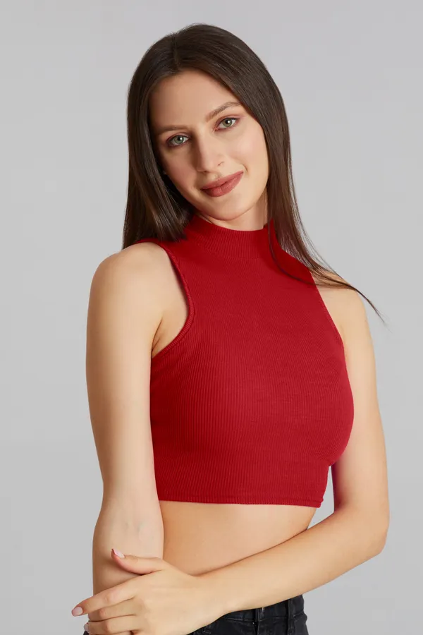 High_Neck_Sleeveless_Ribbed_Slim_Fit_Tank_Top