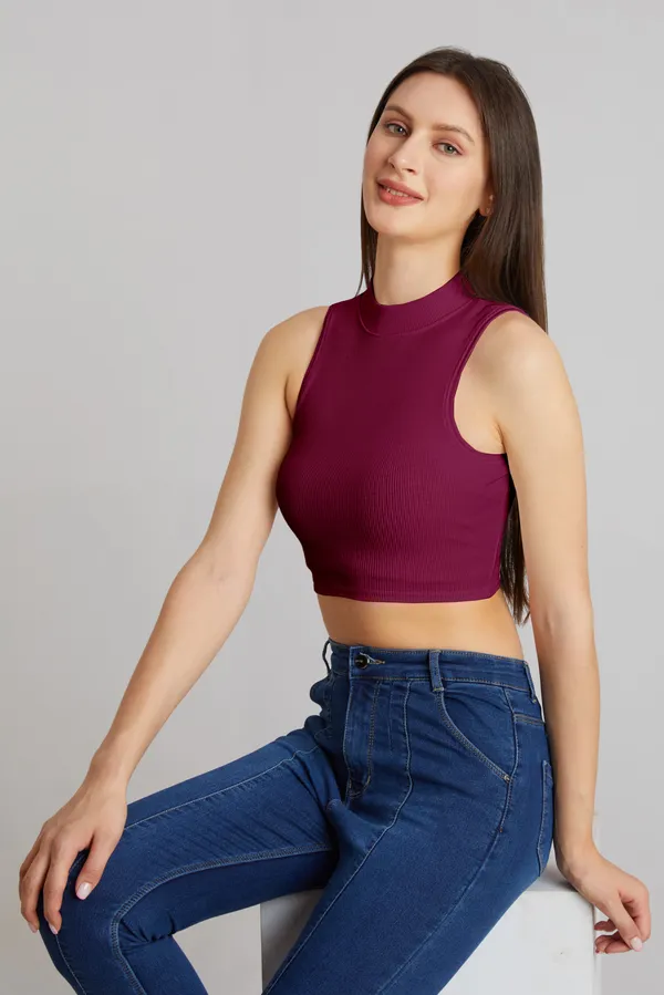High_Neck_Sleeveless_Ribbed_Slim_Fit_Tank_Top