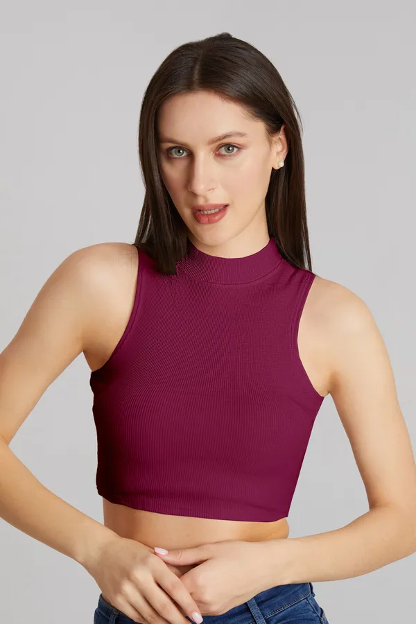 High_Neck_Sleeveless_Ribbed_Slim_Fit_Tank_Top