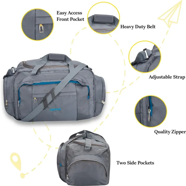 50L_Grey_Crown_(60Cms)_Travel_Duffel_Without_Wheels_|_Premium_Quality_Duffel_Bags